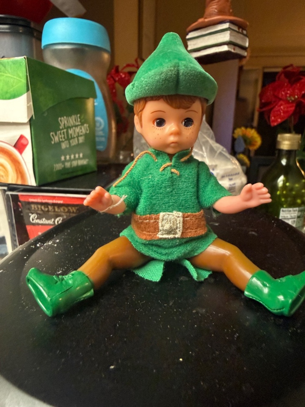 ELF Plush Elf Doll in Green Outfit with Brown Legs and Green Boots